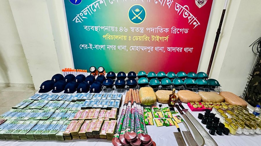 মোহাম্মদপুরে জেনেভা ক্যাম্প থেকে কোটি টাকা-মাদক ও ককটেল উদ্ধার